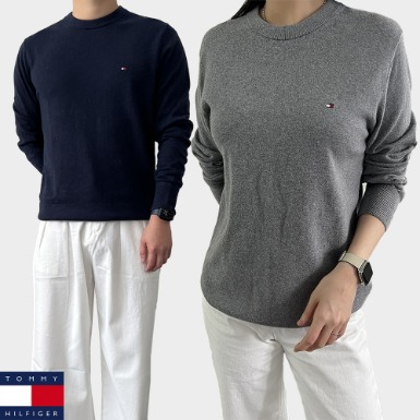 [타미힐피거] 캐시미어 남녀공용 크루넥 스웨터 (4color) - 놈코어